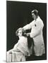 Woman Getting a Haircut-null-Mounted Photo