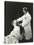 Woman Getting a Haircut-null-Stretched Canvas
