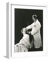 Woman Getting a Haircut-null-Framed Photo