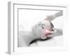 Woman Getting Massaging Treatment over White Background-shmeljov-Framed Photographic Print