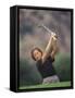 Woman Golfer in Action-Chris Trotman-Framed Stretched Canvas