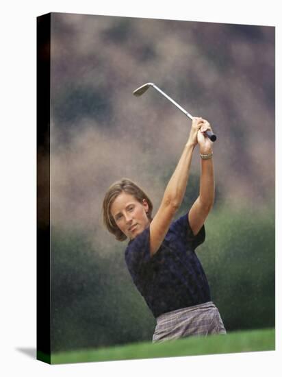 Woman Golfer in Action-Chris Trotman-Stretched Canvas