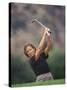 Woman Golfer in Action-Chris Trotman-Stretched Canvas