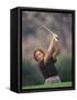 Woman Golfer in Action-Chris Trotman-Framed Stretched Canvas