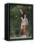 Woman Golfer in Action-Chris Trotman-Framed Stretched Canvas