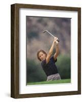 Woman Golfer in Action-Chris Trotman-Framed Photographic Print