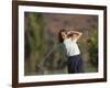 Woman Golfer in Action-Chris Trotman-Framed Photographic Print