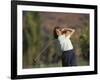 Woman Golfer in Action-Chris Trotman-Framed Photographic Print