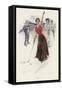 Woman Golfer on the Course (Colour Litho)-Harrison Fisher-Framed Stretched Canvas