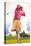 Woman Golfer-null-Stretched Canvas