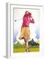 Woman Golfer-null-Framed Art Print