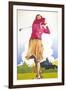 Woman Golfer-null-Framed Art Print