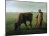 Woman Grazing Her Cow, 1858-Jean-François Millet-Mounted Giclee Print