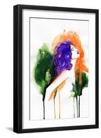 Woman . Hand Painted Fashion Illustration-Anna Ismagilova-Framed Art Print