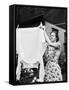 Woman Hanging Laundry Out to Dry-Philip Gendreau-Framed Stretched Canvas