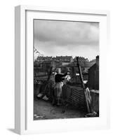 Woman Hanging Wash in a Dublin Slum-Tony Linck-Framed Photographic Print