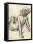 Woman Having Her Hair Styled (Charcoal on Paper)-Edgar Degas-Framed Stretched Canvas