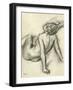 Woman Having Her Hair Styled (Charcoal on Paper)-Edgar Degas-Framed Giclee Print