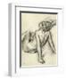 Woman Having Her Hair Styled (Charcoal on Paper)-Edgar Degas-Framed Giclee Print
