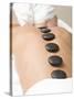 Woman Having Lastone Therapy (Healing Therapy Using Stones)-null-Stretched Canvas