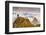 Woman high atop cloudy Harbor Mountain, Sitka, Alaska-Mark A Johnson-Framed Photographic Print