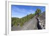 Woman Hiking in the Volcano Landscape of the Nature Reserve Cumbre Vieja, La Palma, Spain-Gerhard Wild-Framed Photographic Print