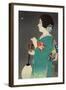 Woman Hold Box to Catch Fireflies-null-Framed Art Print