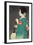 Woman Hold Box to Catch Fireflies-null-Framed Art Print