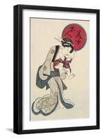 Woman Holding a Baby-Keisai Eisen-Framed Giclee Print