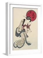 Woman Holding a Baby-Keisai Eisen-Framed Giclee Print