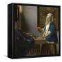 Woman Holding a Balance, C.1664-Johannes Vermeer-Framed Stretched Canvas