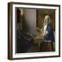 Woman Holding a Balance, C.1664-Johannes Vermeer-Framed Giclee Print