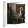 Woman Holding a Balance, C.1664-Johannes Vermeer-Framed Giclee Print