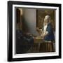 Woman Holding a Balance, C.1664-Johannes Vermeer-Framed Giclee Print