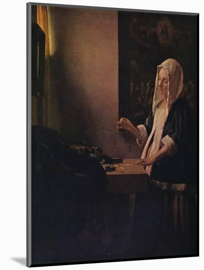 'Woman Holding a Balance', c1664-Jan Vermeer-Mounted Giclee Print