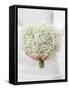 Woman Holding a Bouquet of Gypsophila-null-Framed Stretched Canvas