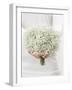 Woman Holding a Bouquet of Gypsophila-null-Framed Photographic Print