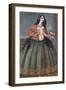 Woman Holding a Bunch of Roses, Mid of the 19th C-null-Framed Giclee Print