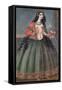 Woman Holding a Bunch of Roses, Mid of the 19th C-null-Framed Stretched Canvas