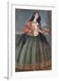 Woman Holding a Bunch of Roses, Mid of the 19th C-null-Framed Giclee Print