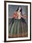 Woman Holding a Bunch of Roses, Mid of the 19th C-null-Framed Giclee Print