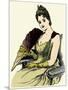 Woman Holding a Fan 1889-null-Mounted Art Print