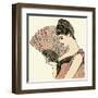 Woman Holding a Fan 1889-null-Framed Art Print