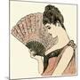 Woman Holding a Fan 1889-null-Mounted Art Print