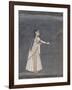 Woman Holding a Sparkler-null-Framed Art Print