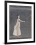 Woman Holding a Sparkler-null-Framed Art Print