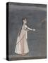 Woman Holding a Sparkler-null-Stretched Canvas