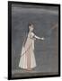 Woman Holding a Sparkler-null-Framed Art Print