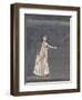 Woman Holding a Sparkler-null-Framed Art Print