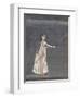 Woman Holding a Sparkler-null-Framed Art Print